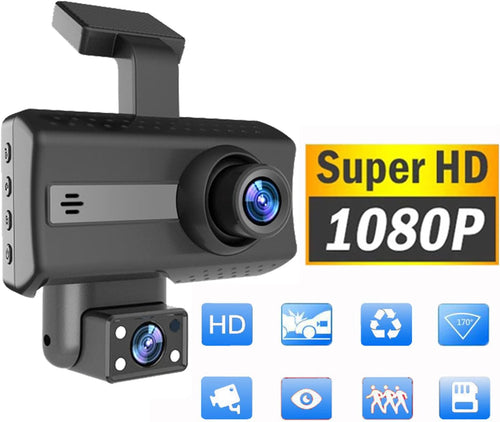 1080P FHD Front and Rear Dash Cam with Night Vision L6467