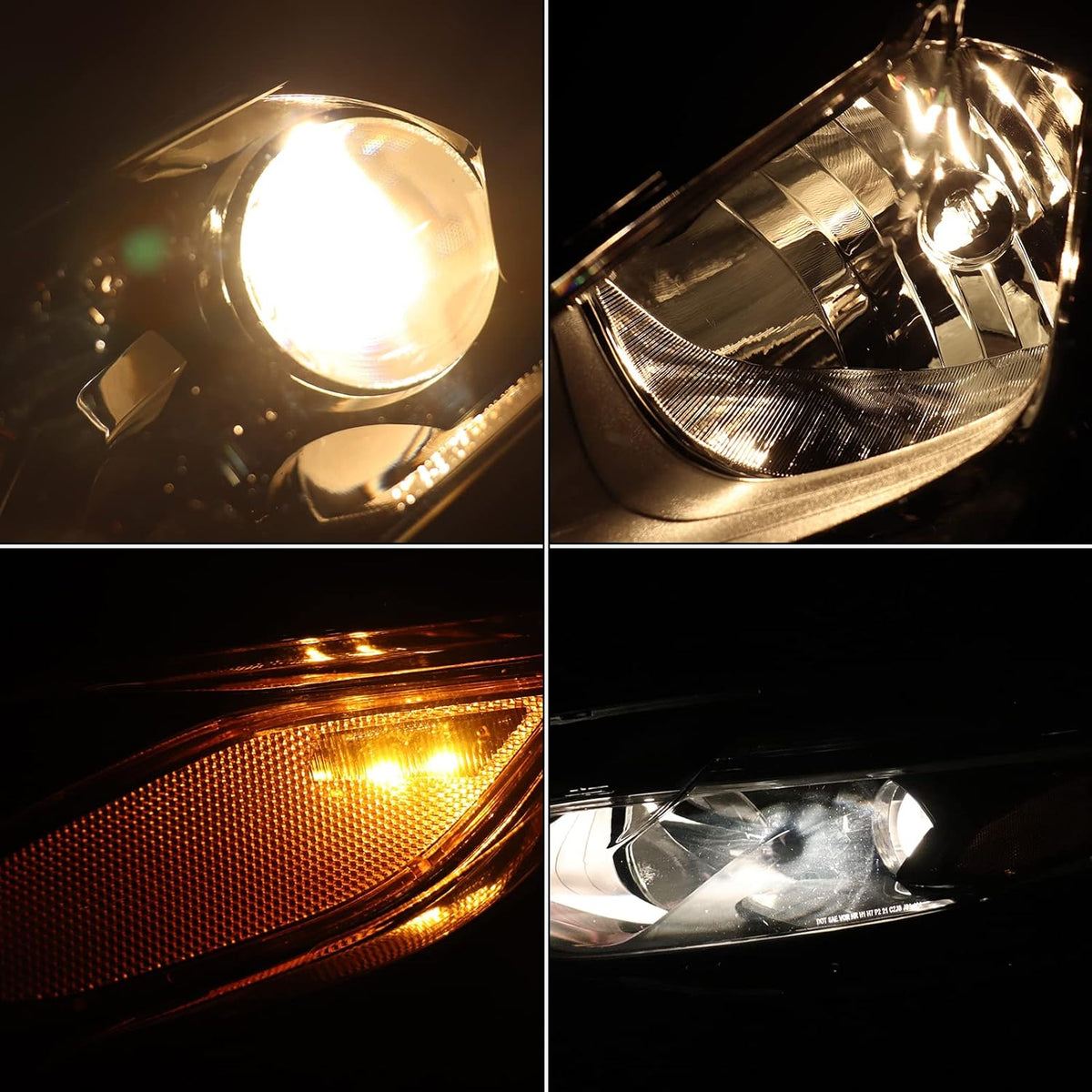 Headlights Assembly Driver Side Plastic Housing Polycarbonate Lens M686475