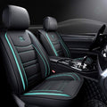 Leather Car Seat Covers 5 Seats Full Set Black Pink E580021