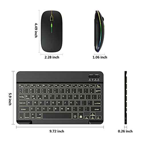 Black Bluetooth Keyboard and Mouse Combo U9263