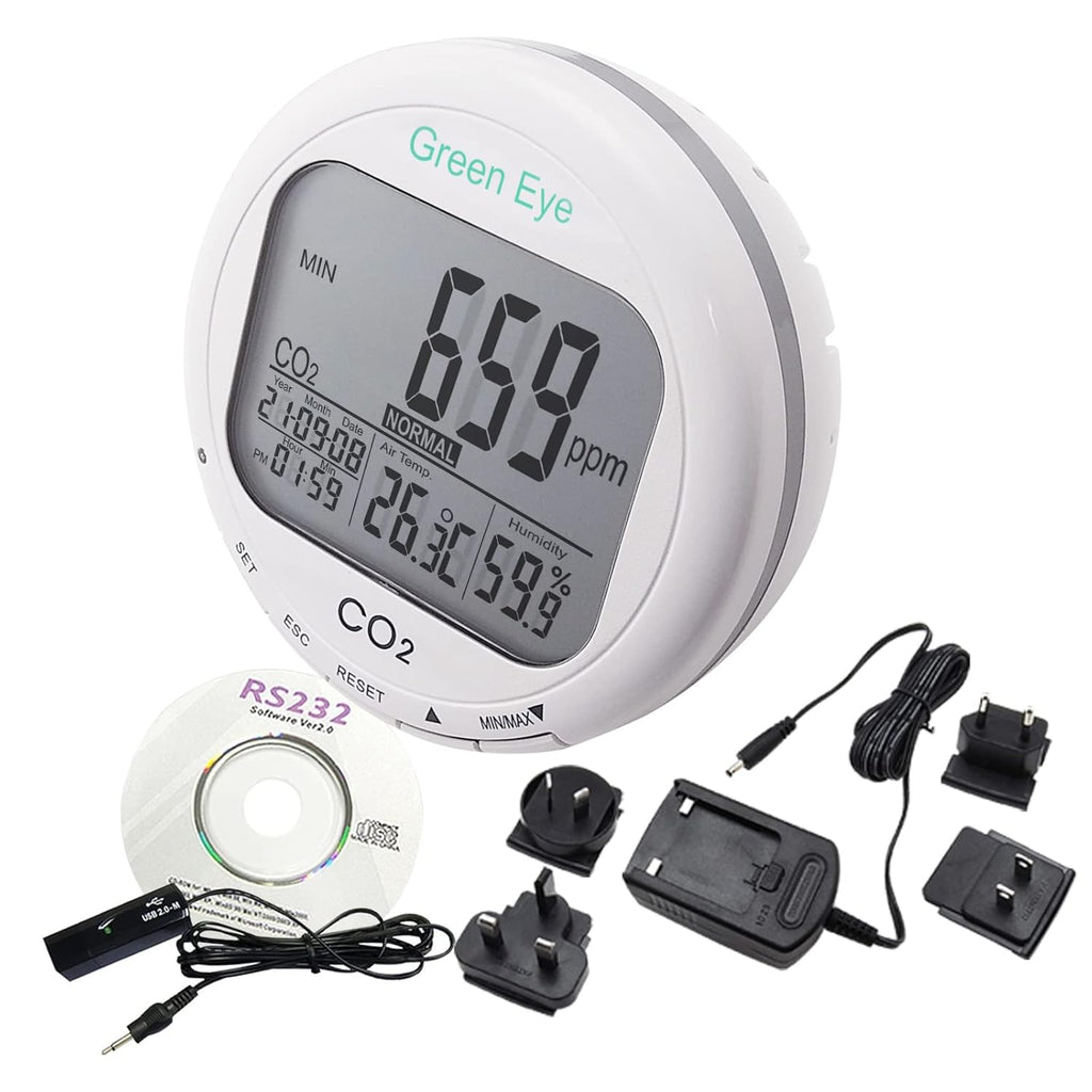 CO2 Carbon Dioxide Monitor with Relay Function NDIR Sensing Probe W666