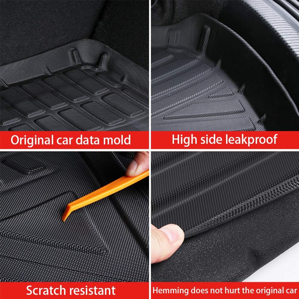 Black Rubber Cargo Liner Trunk Mat Y479