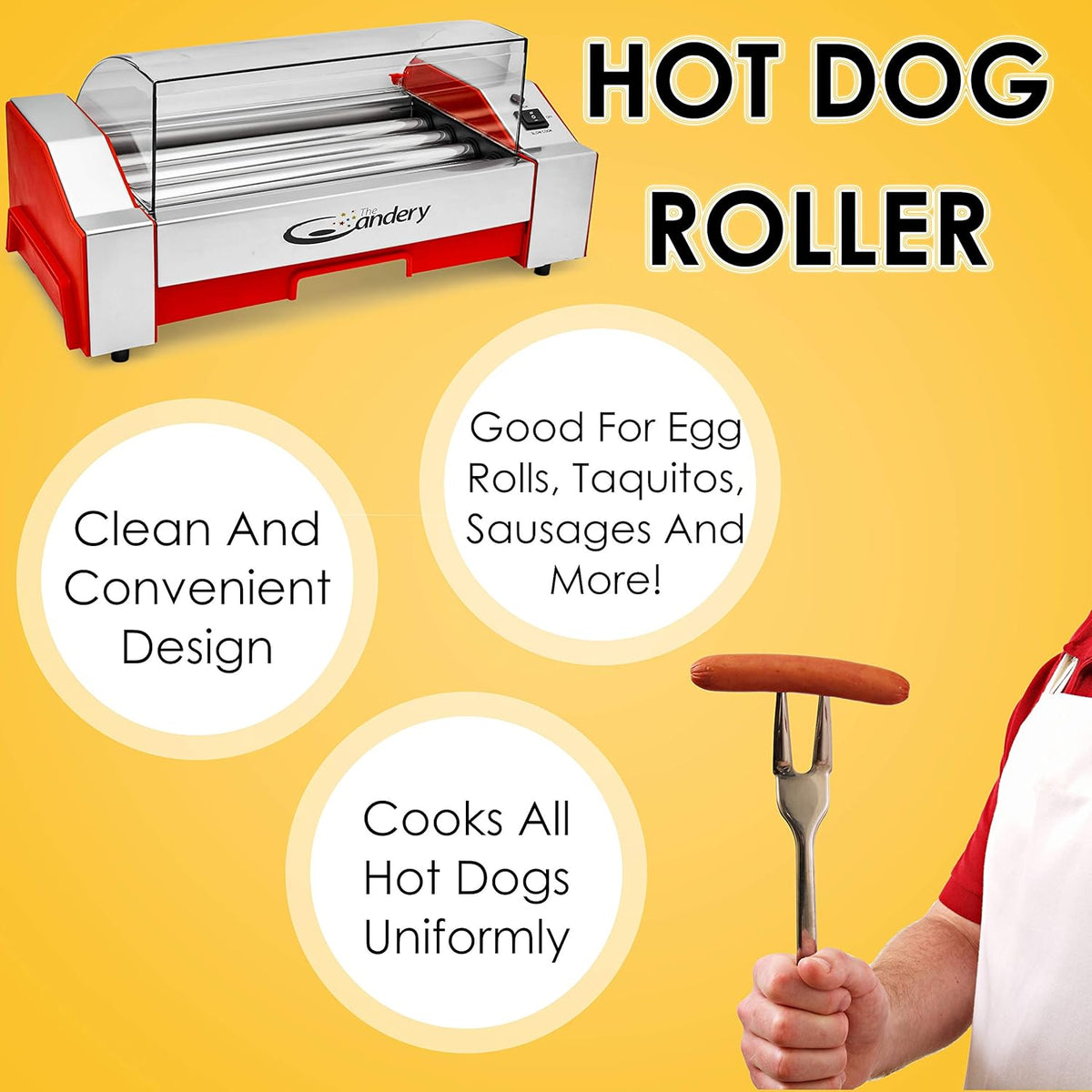 6 Hot Dog Capacity Hot Dog Roller F3062