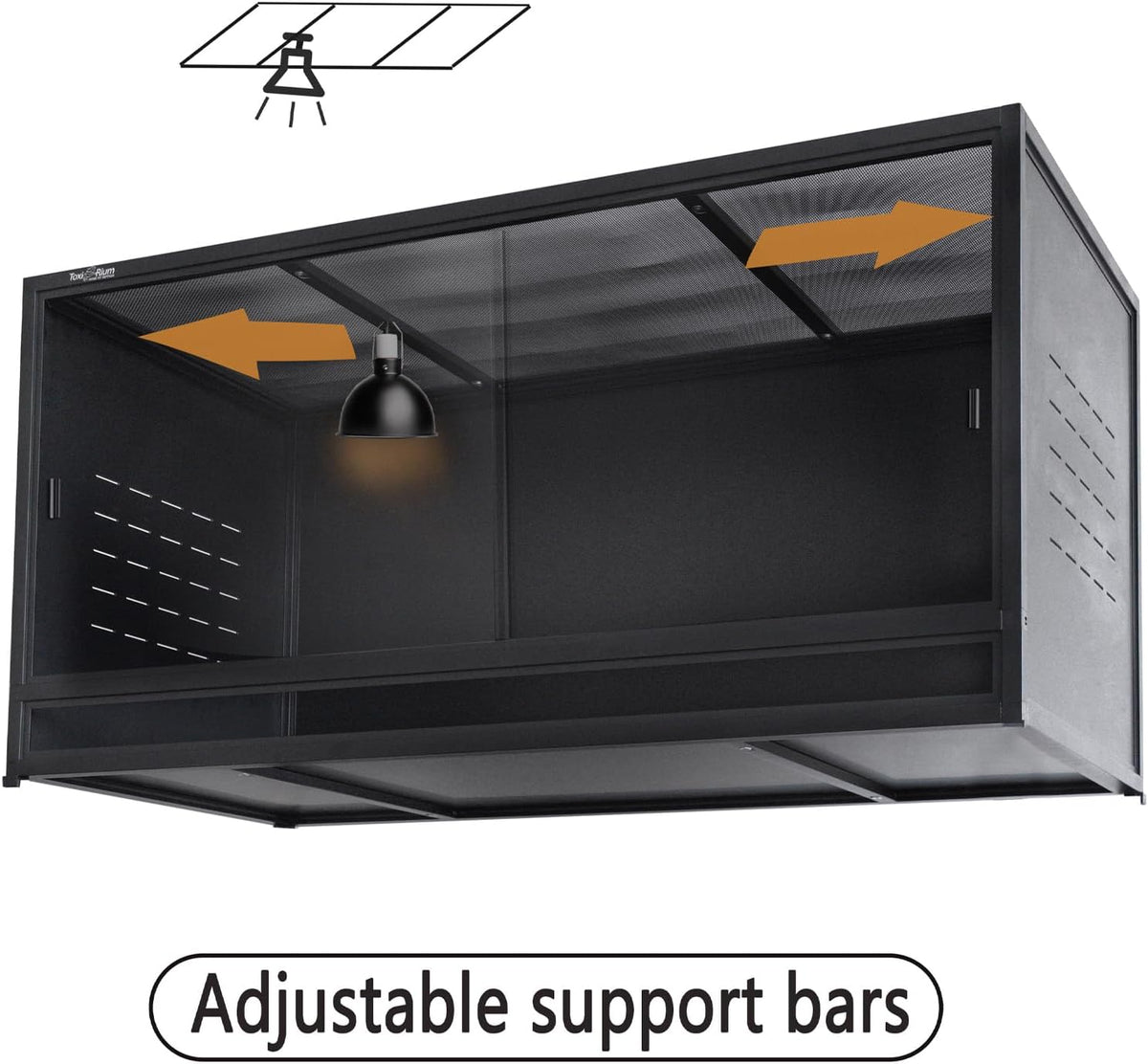 PVC Reptile Enclosure 48"x24"x24" 120 Gallon Large Tank with Sliding Tempered Glass Doors G894