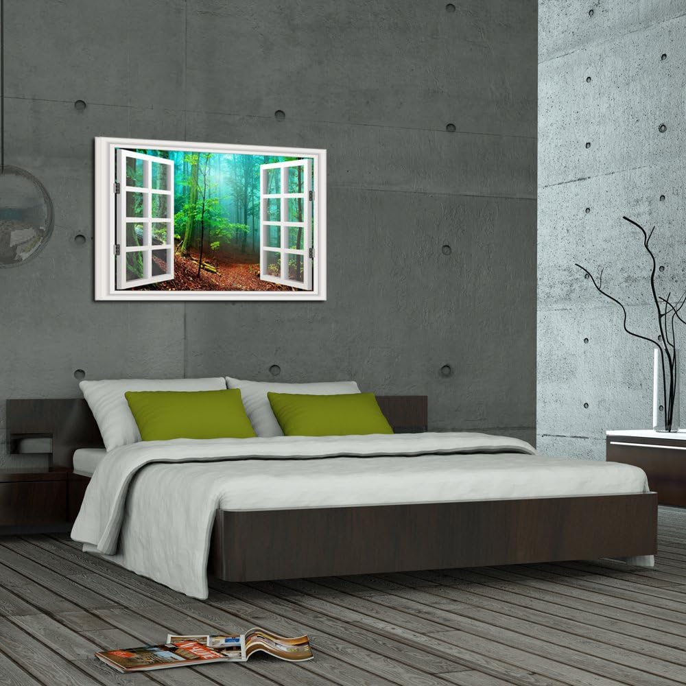 Canvas Print Wall Art Green Forest Landscape Picture O873