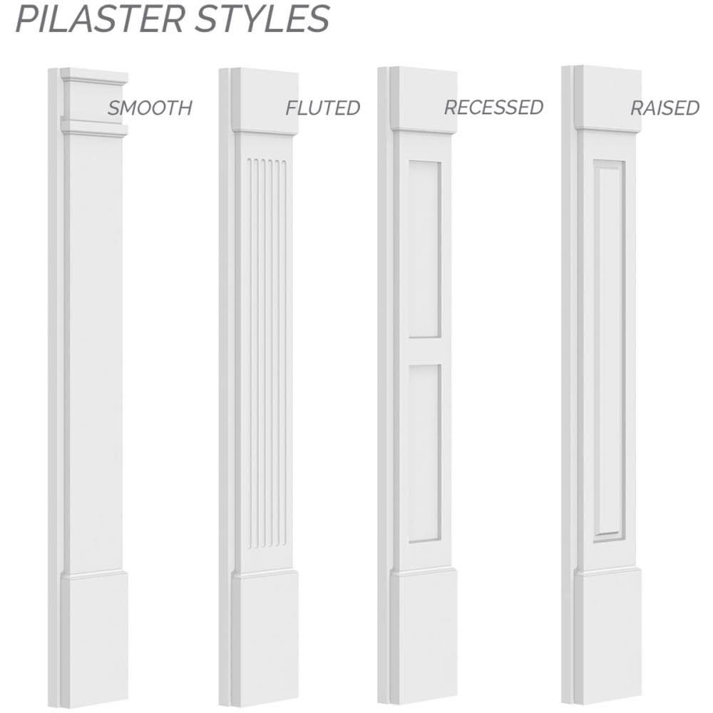 PVC Pilaster with Capital & Base (Pair) E677531