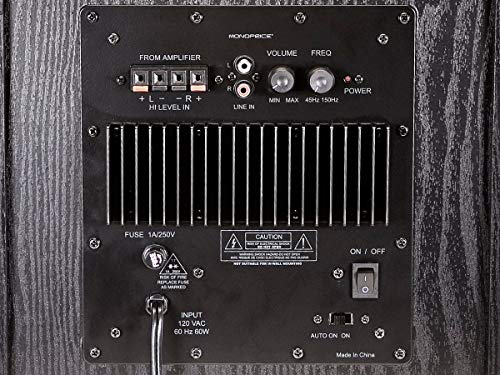 60-Watt Powered Subwoofer 8 Inch Black O138109