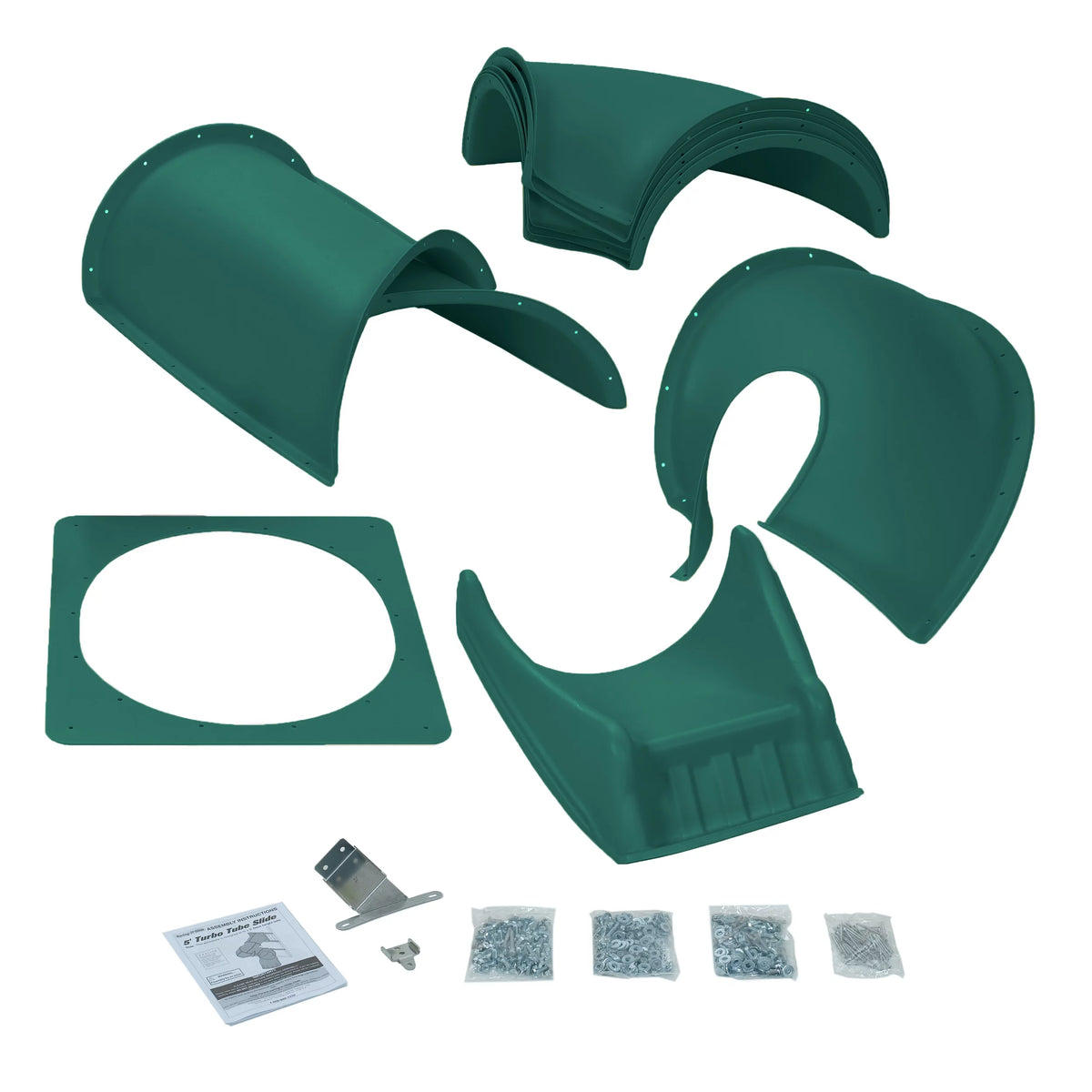 Green Plastic Turbo Tube Slide J6343