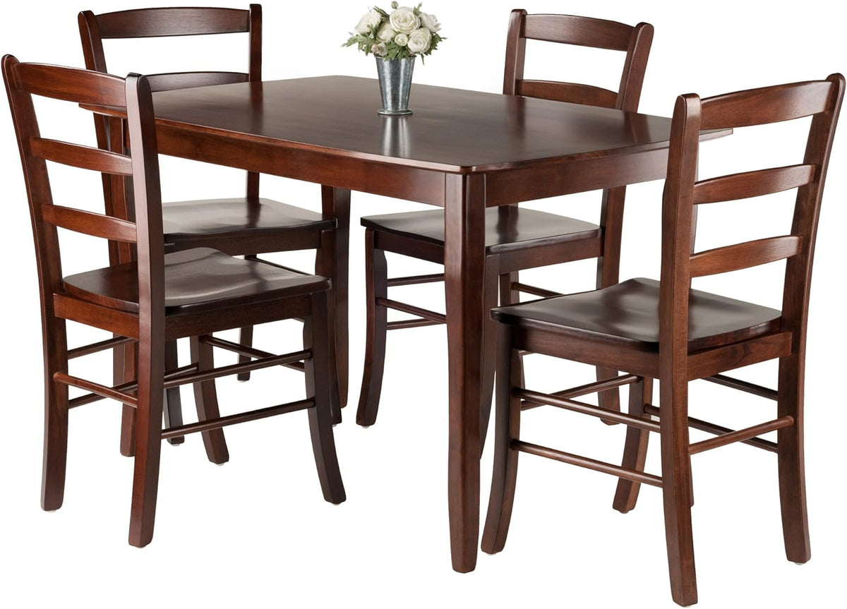 Walnut 5-Pc Dining Table with 4 Chairs H100