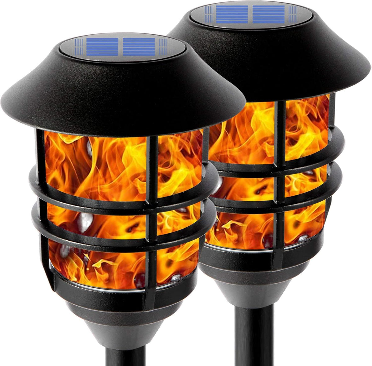 Waterproof LED Metal Solar Pathway Lights 4 Pack E849522