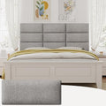 Gray 3D Soundproof Wall Panels Full Size Headboard (6 Panels, 10" x 24") H340451