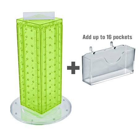 Four-Sided 16 Pocket Revolving Pegboard Q4042