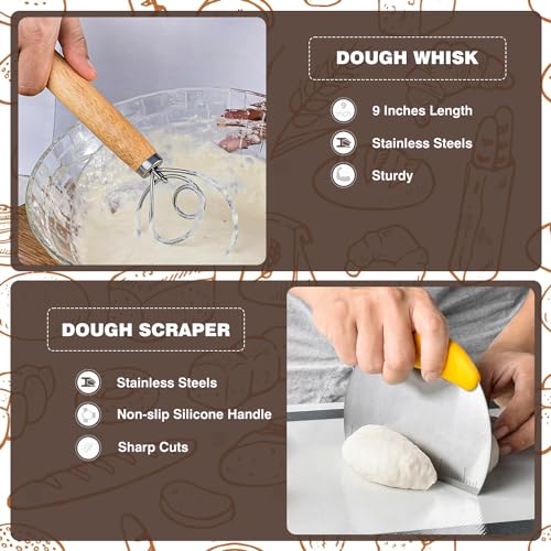 9 Inch Round & 10 Inch Oval Sourdough Proofing Basket with Linen Liner B790