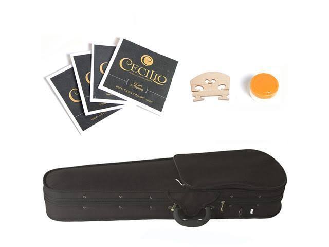 14-inch Solid Wood Viola with Case, Bow, Rosin, Bridge and Strings H97545