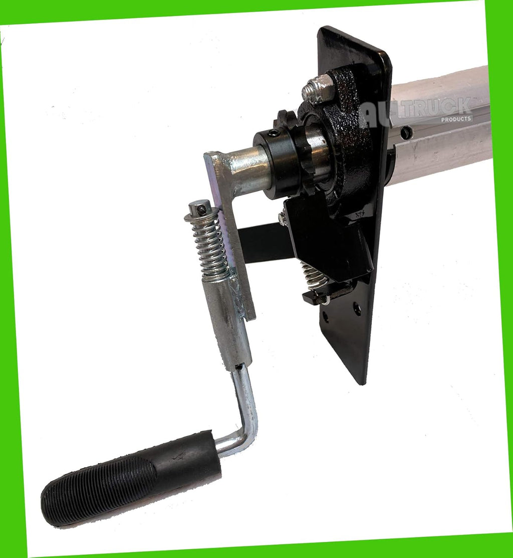 Manual Hand Crank Tarp Roller Kit with PVC Mesh Tarp 8' x 18' M3852