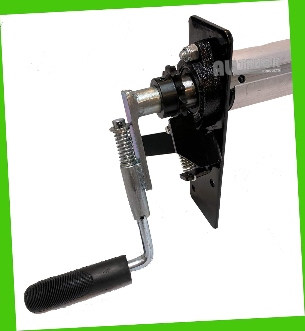 Manual Hand Crank Tarp Roller Kit with PVC Mesh Tarp 8' x 18' M3852