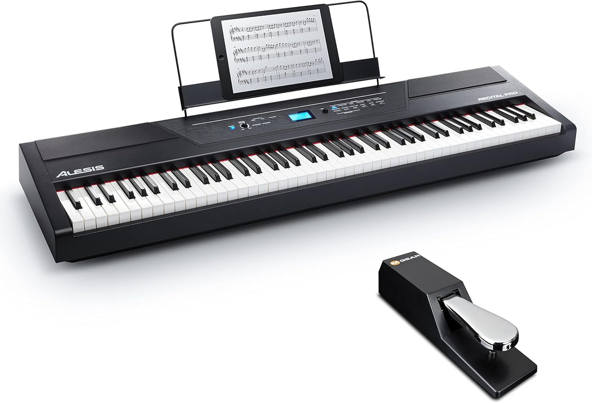 88 Key Digital Piano Keyboard with Hammer Action Weighted Keys B83321