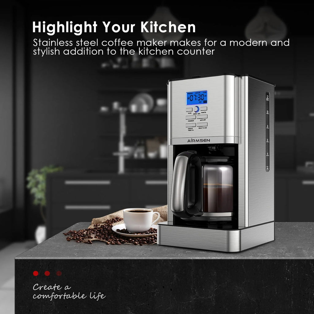 Stainless Steel 12 Cup Drip Coffee Maker C251