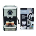 1200-Watt Black Espresso and Cappuccino Machine H67608