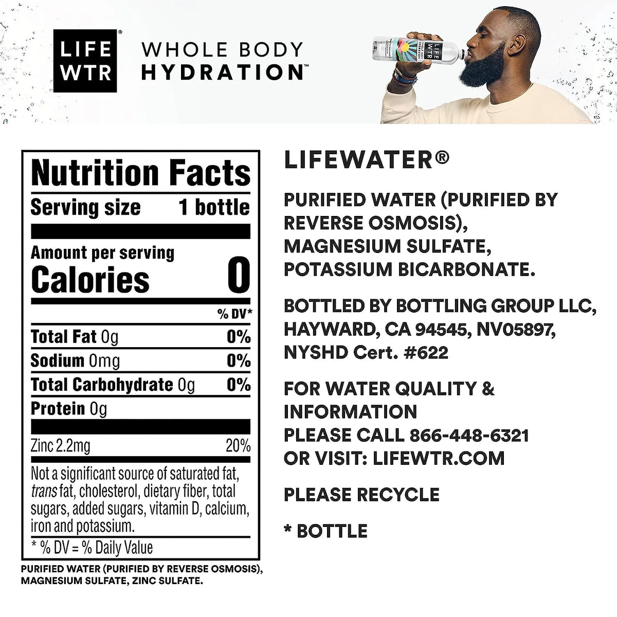 Purified Drinking Water 20 fl oz 20 Pack Plastic Bottles Z927510