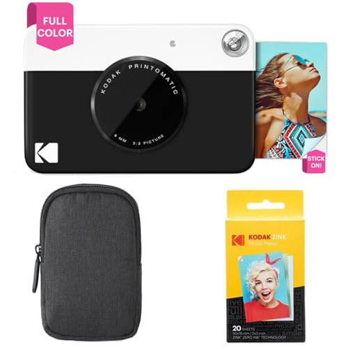 Full-Color Instant Print Camera Starter Bundle with Carrying Case and 20pk Photo Paper A776