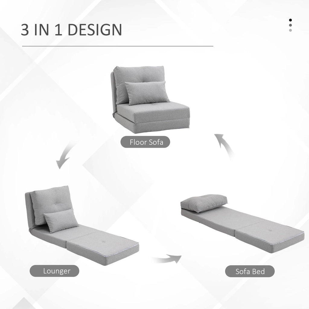 Light Gray 2-in-1 Floor Sofa Bed K30921
