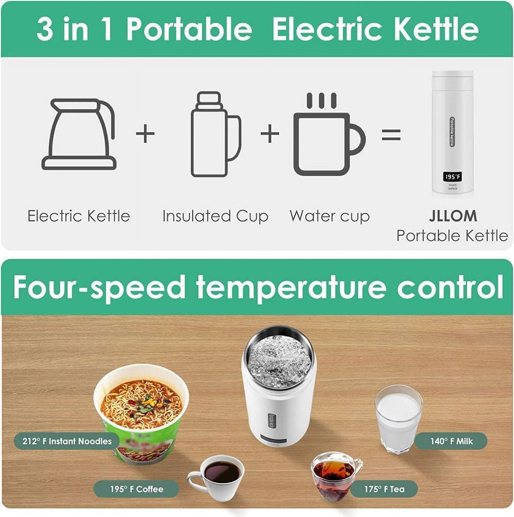 Electric Stainless Portable Travel Kettle 380ml W603684