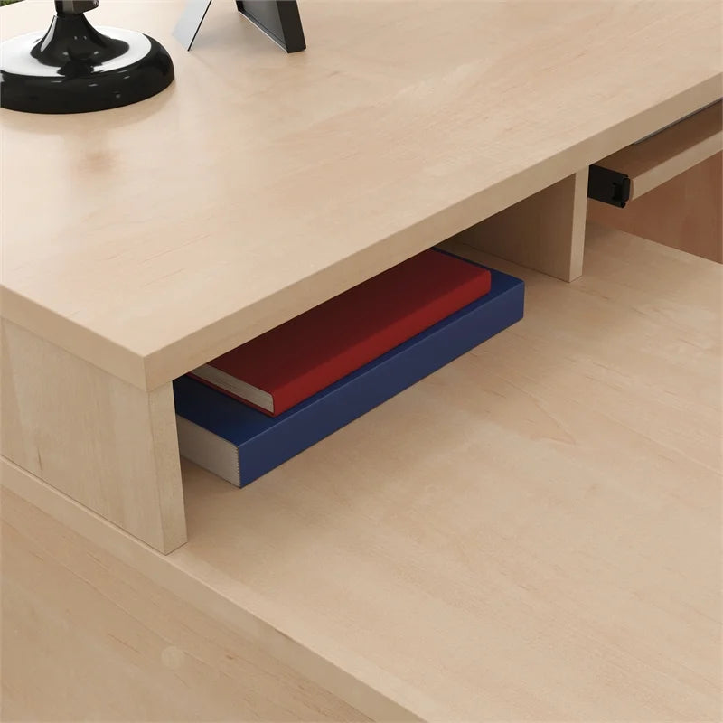 Contemporary L-Shaped Engineered Wood Desk Y457