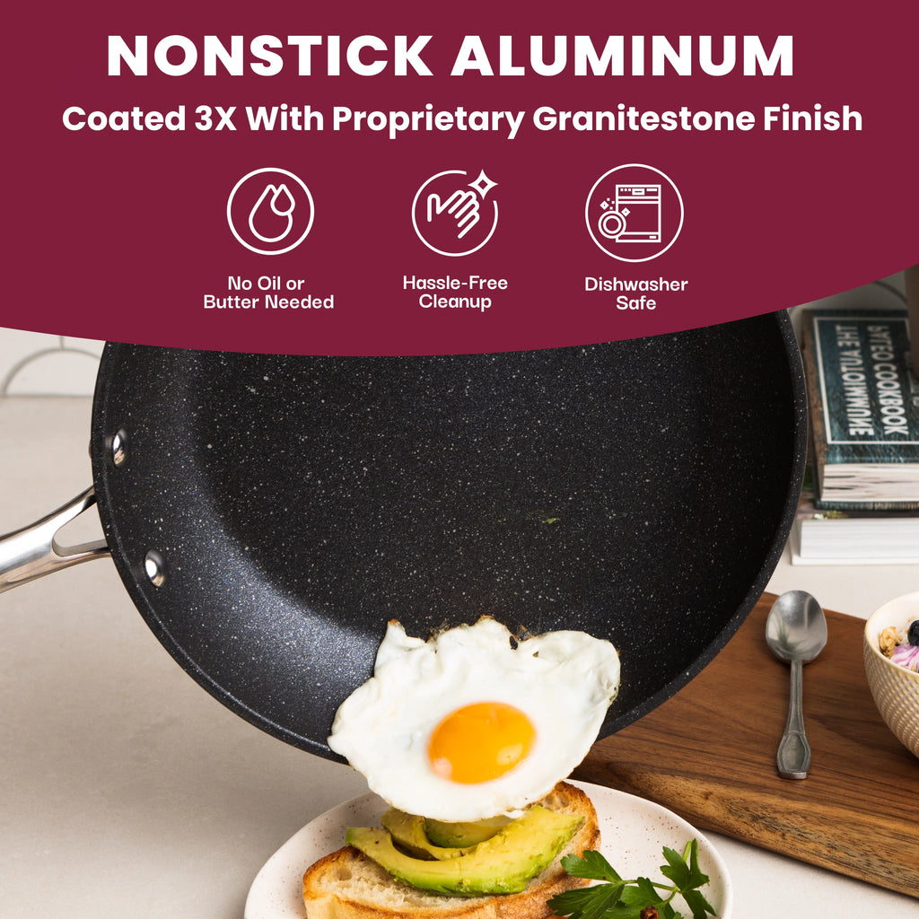 20 Pcs Nonstick Granite Stone Cookware and Bakeware Set E703720
