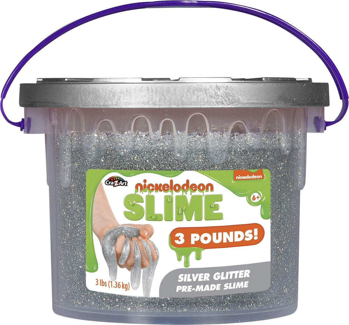 Silver Glitter Slime Bucket I210928