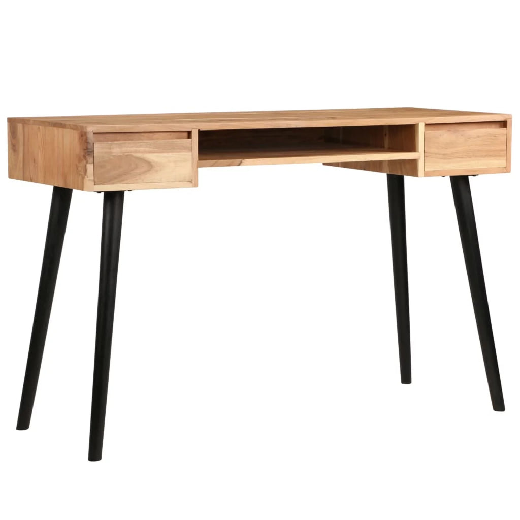 Acacia Wood Writing Table with 2 Drawers and 1 Shelf M494