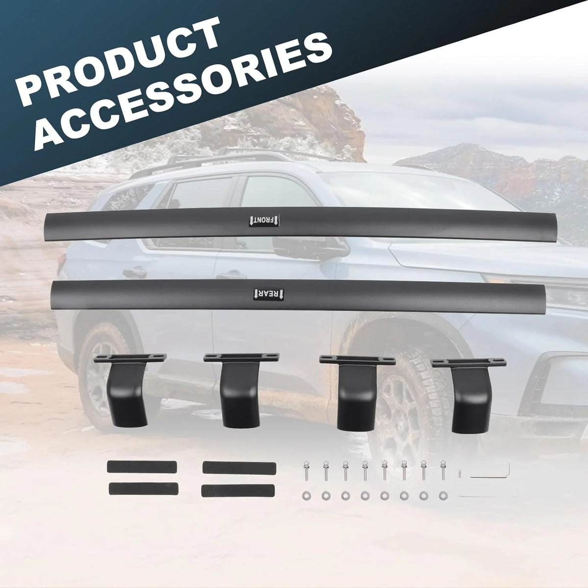 Black Roof Rack Cross Bars A49007