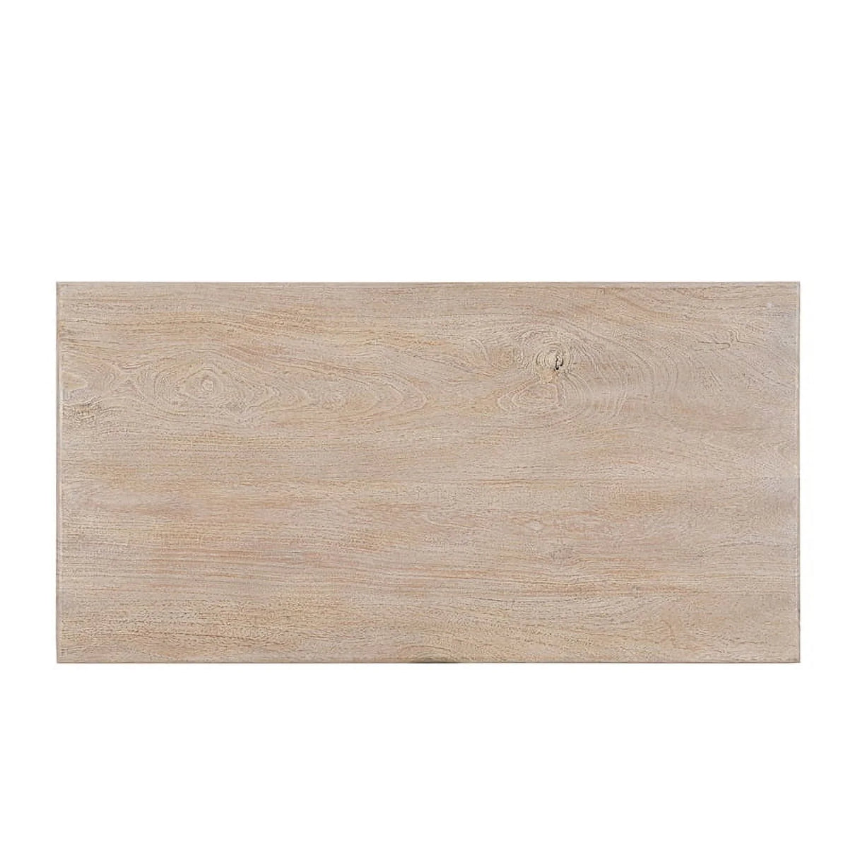 Carved Solid Wood Coffee Table in White U823931