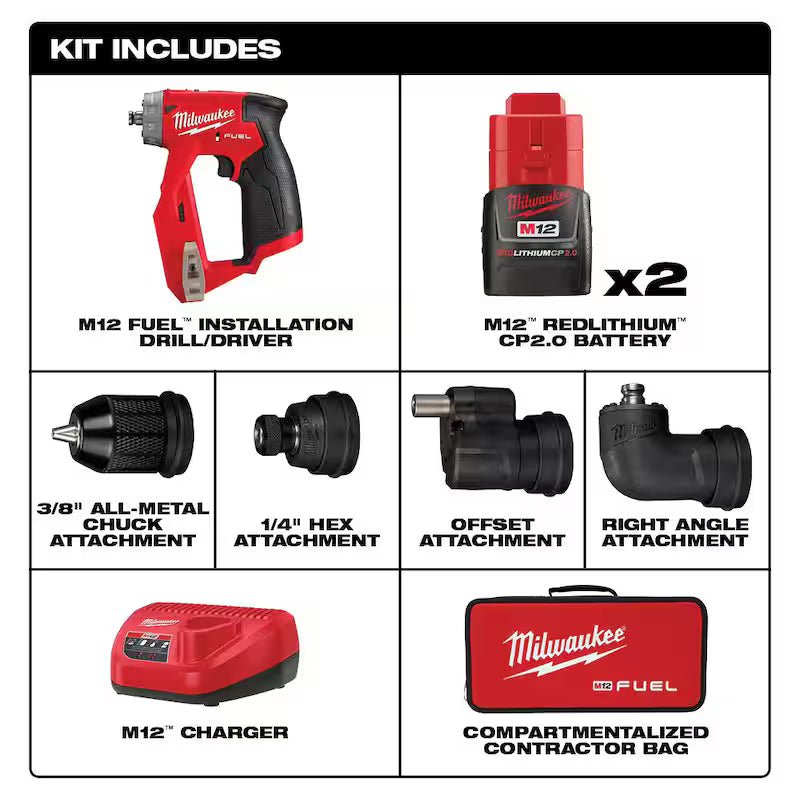 12V Lithium-Ion Brushless Cordless 4-in-1 3/8 in. Drill Driver Kit W974
