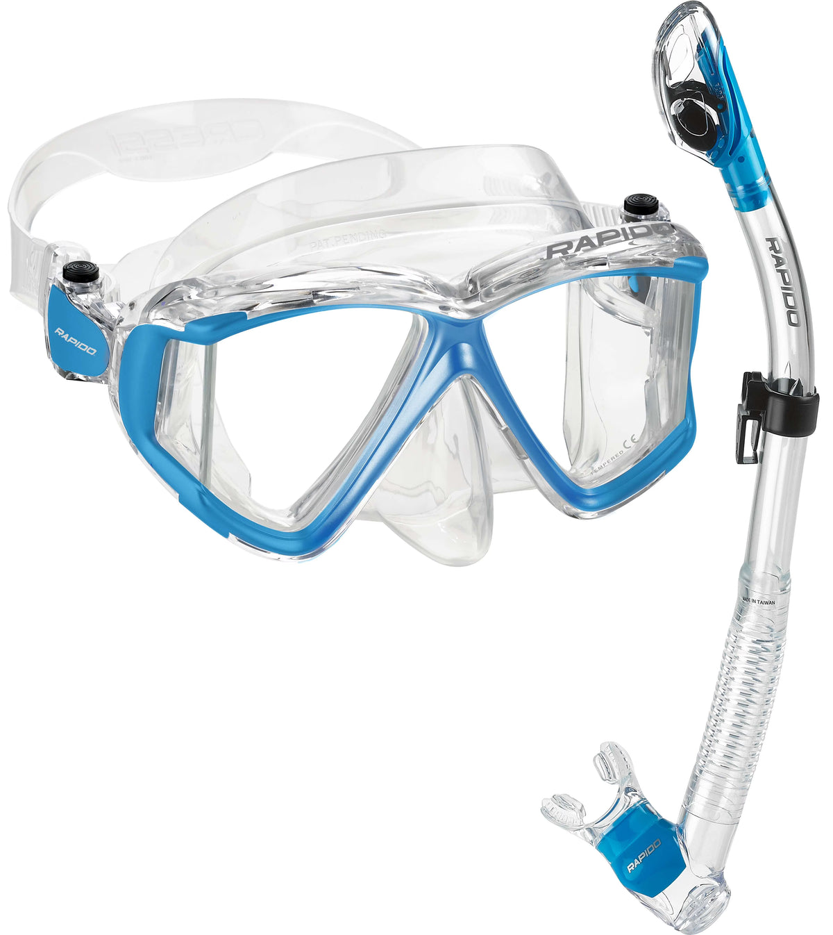 Panoramic Side-View Snorkel Mask with Dry Snorkel Set C793