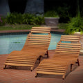 Acacia Wood Chaise Lounge (Set of 2) G282203
