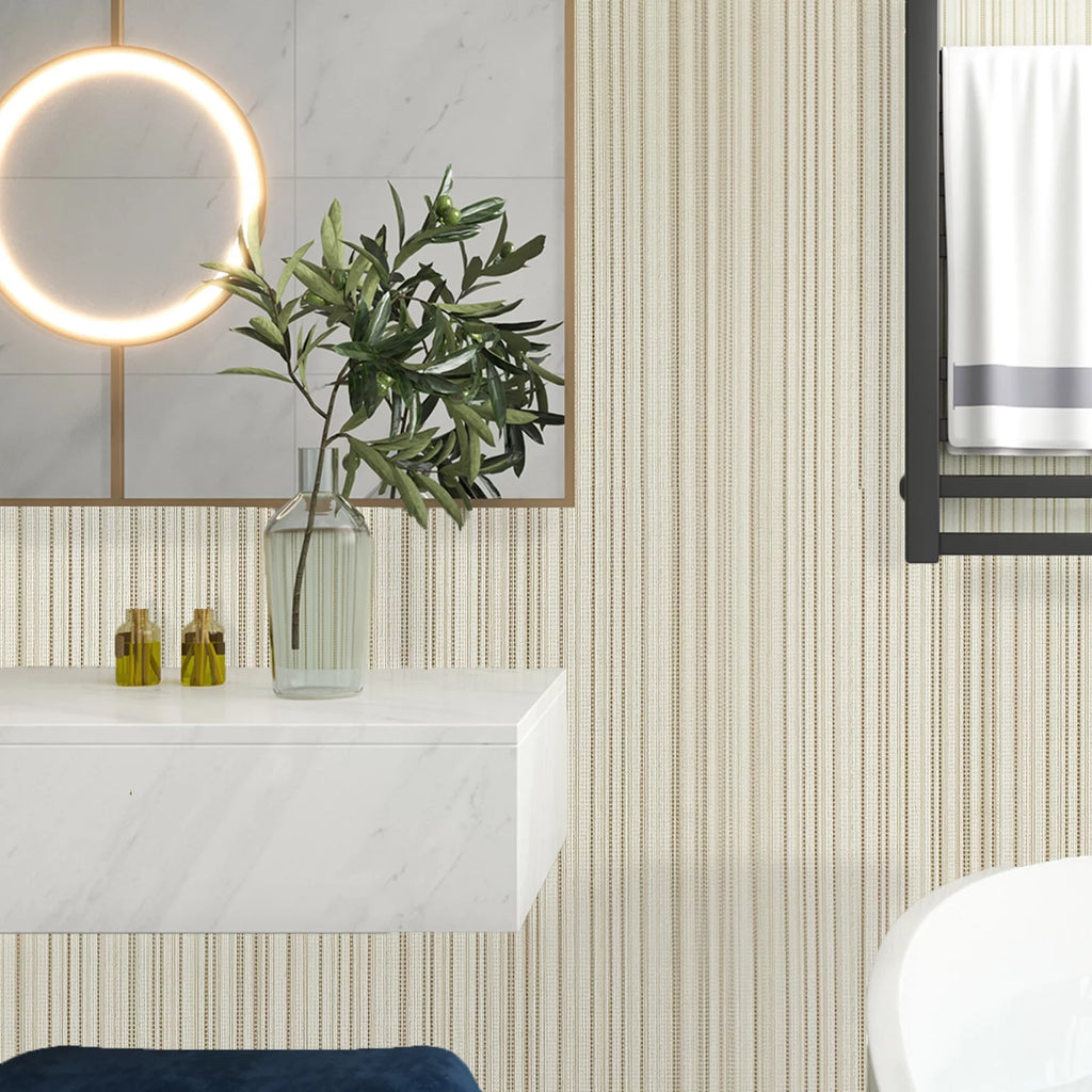 Beige Linen Textured Peel and Stick Wallpaper M208
