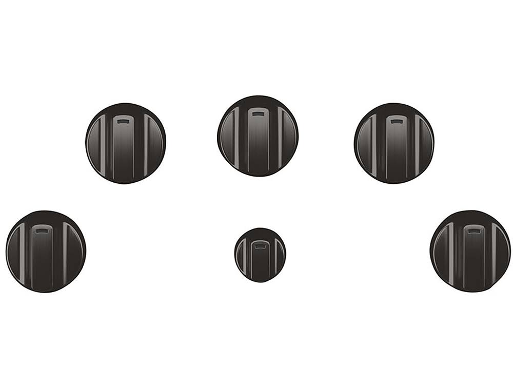 Brushed Black Electric Cooktop Knobs C619