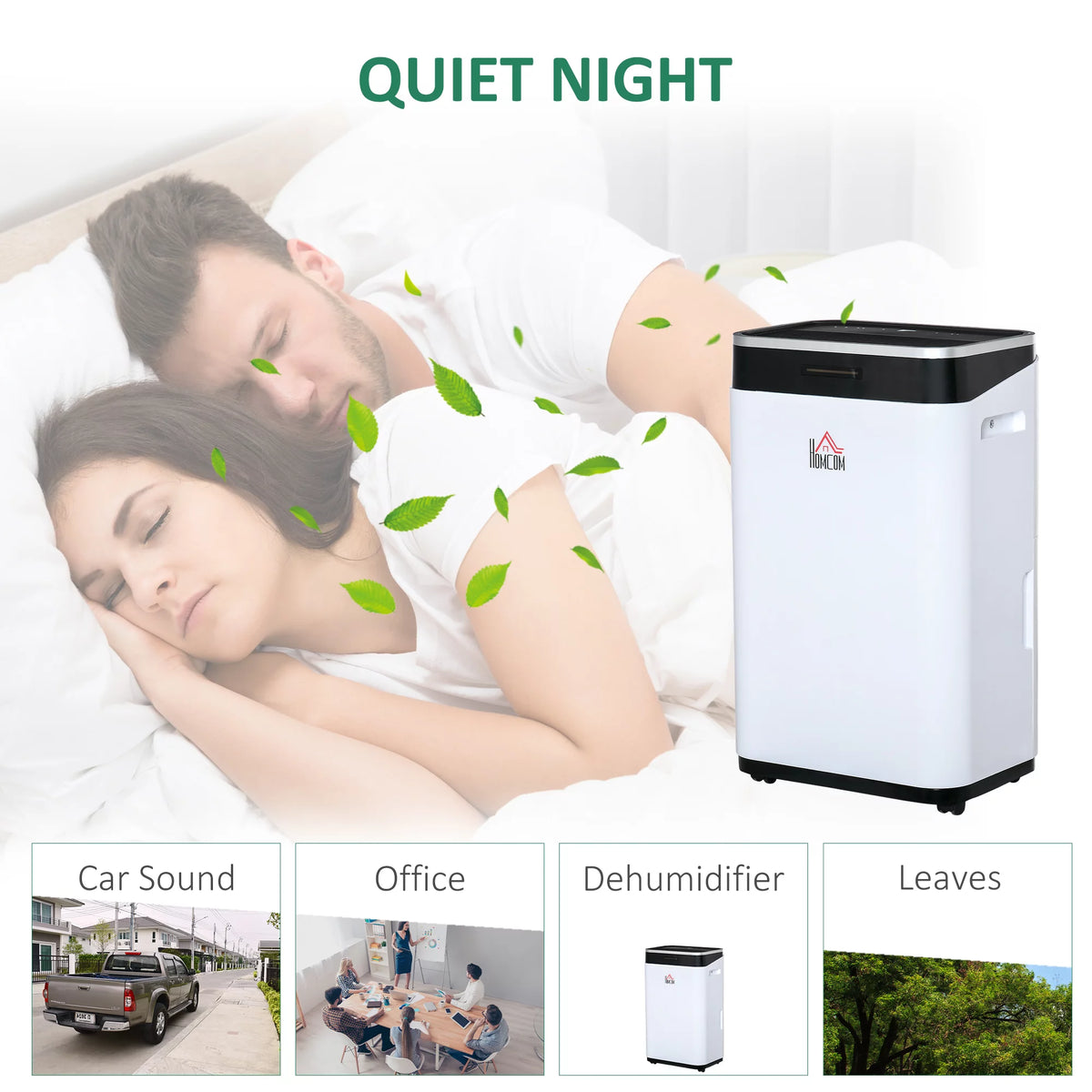 Portable Electric Dehumidifier with 14 Pint Tank, White S6721