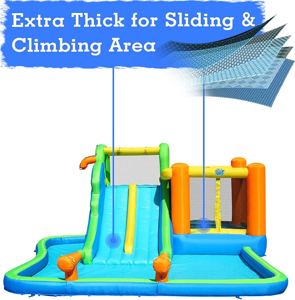 Inflatable Bouncer Combo with Pool and Double Slide Y392