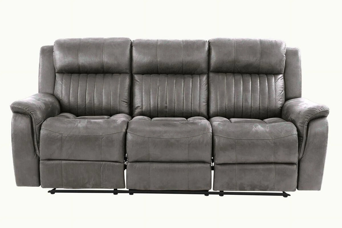 Slate Blue Leatherette Power Motion Reclining Sofa Set D79278