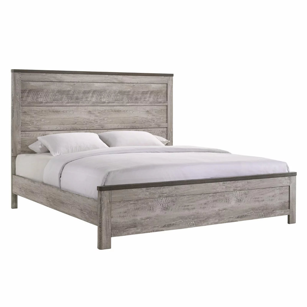 Gray Full Panel Bed D702