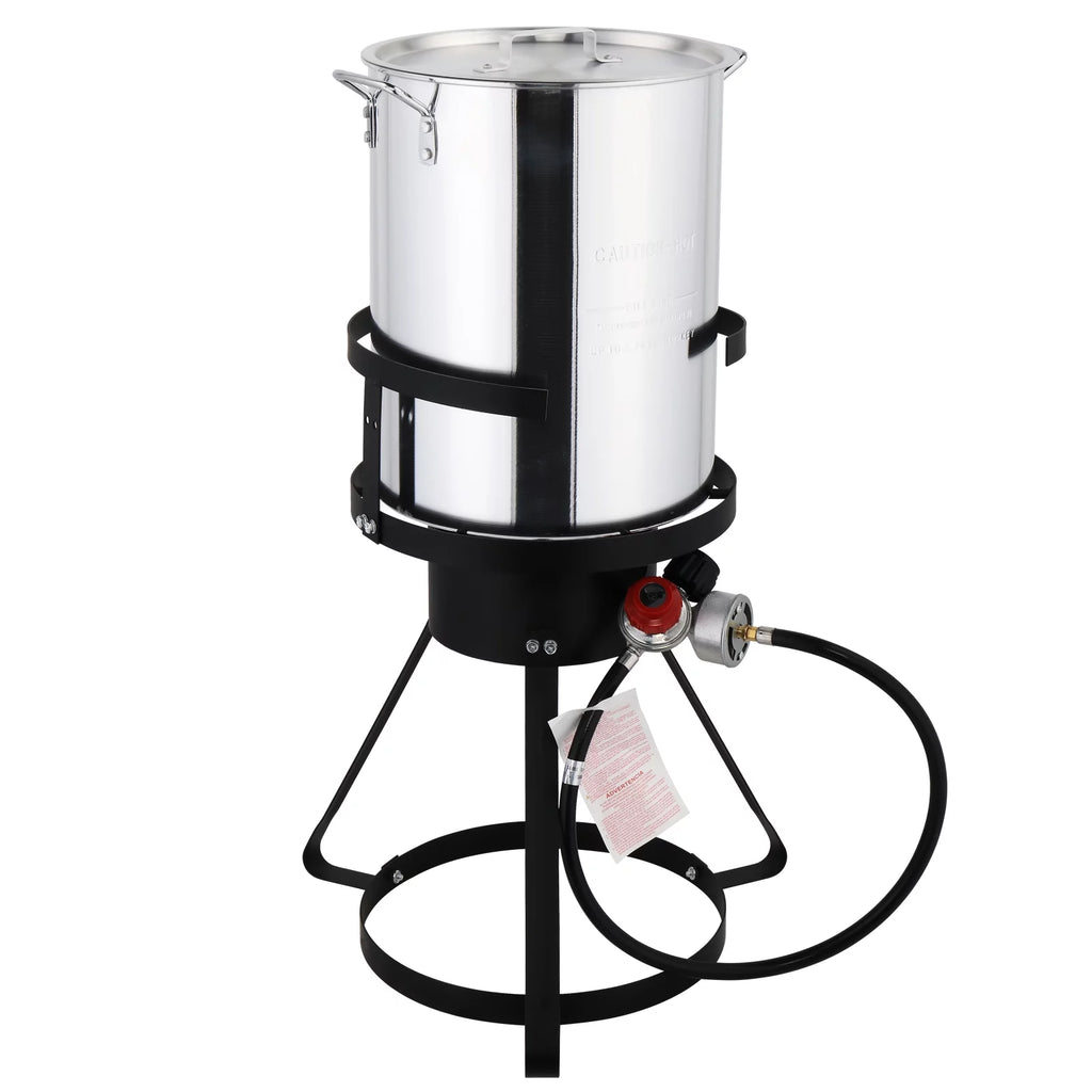 30qt Aluminum Turkey Fryer Pot with Thermometer K65507