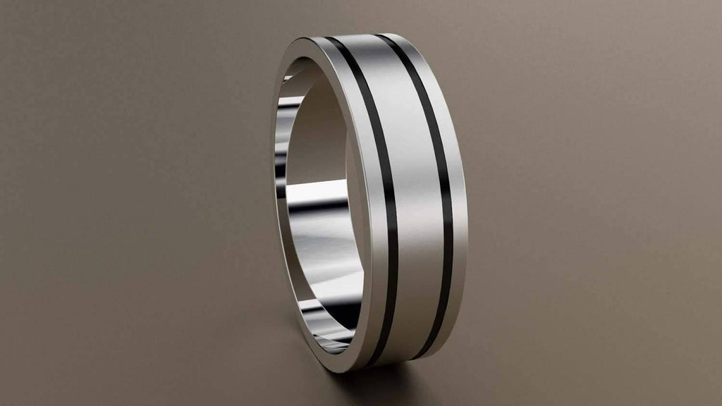 14kt White Gold Wedding Band P50818
