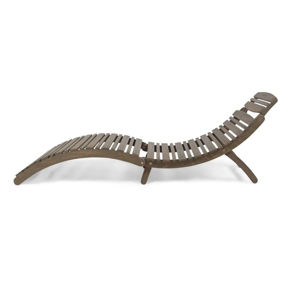 Acacia Wood Chaise Lounge (Set of 2) G282203
