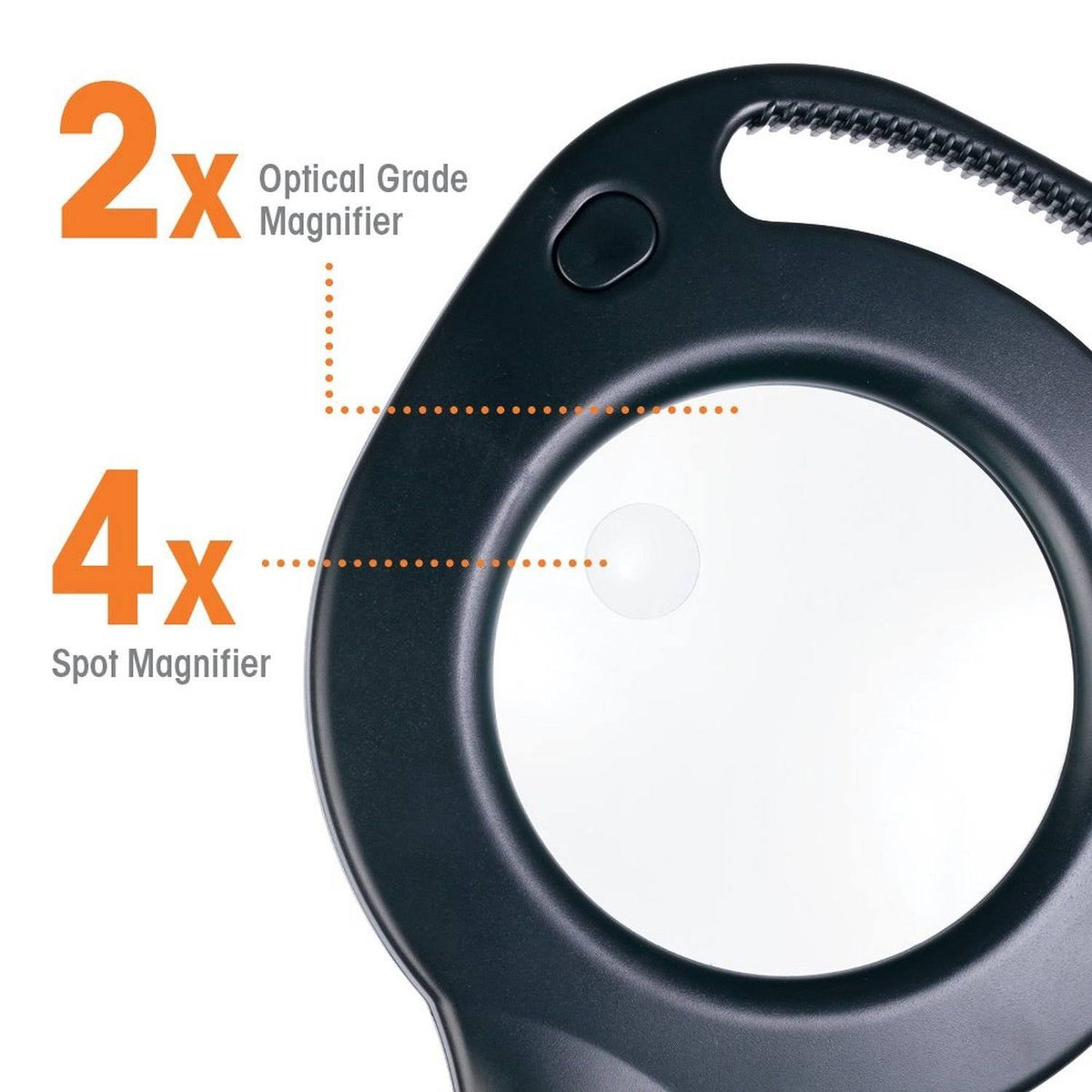 2-in-1 LED Magnifier Floor and Table Light Black A6383
