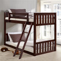 Twin Over Bunk Bed Dark Cappuccino P75620