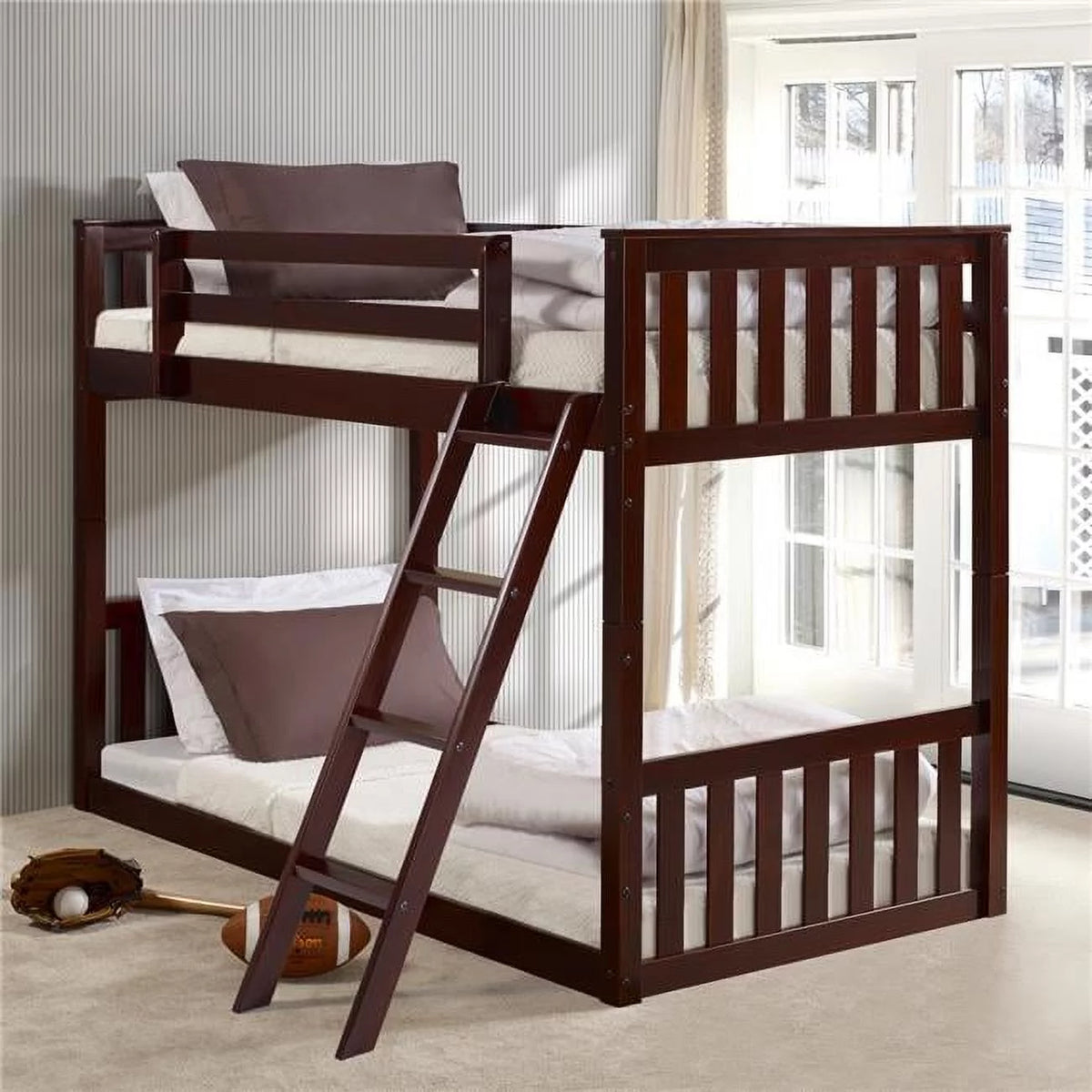 Twin Over Bunk Bed Dark Cappuccino P75620
