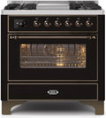 Glossy Black Dual Fuel Propane Gas Range S632