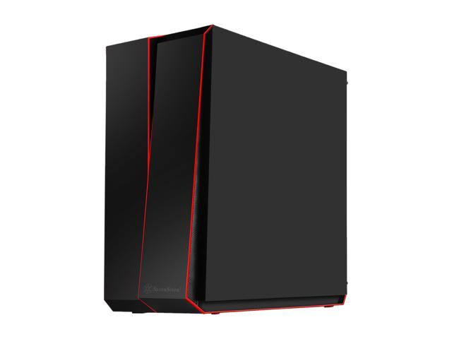 Black Computer Case with Tempered-Glass Side Panel G7453